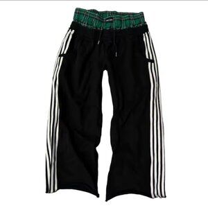 Black Double Waist Sweatpants